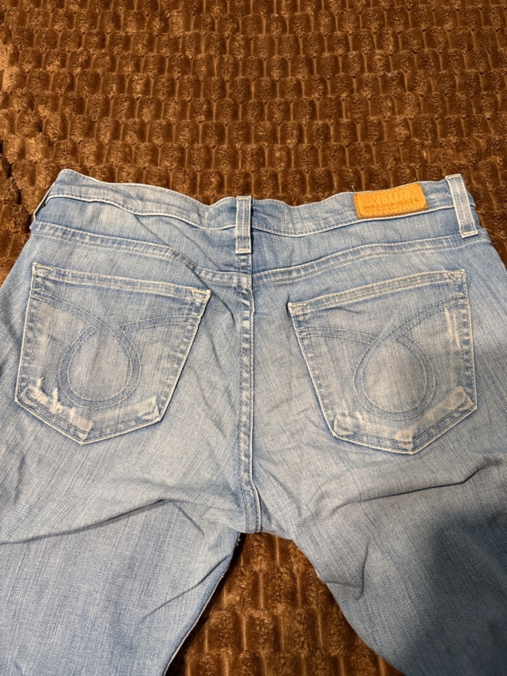 Big Star Light Wash Distressed Straight-Leg Jeans